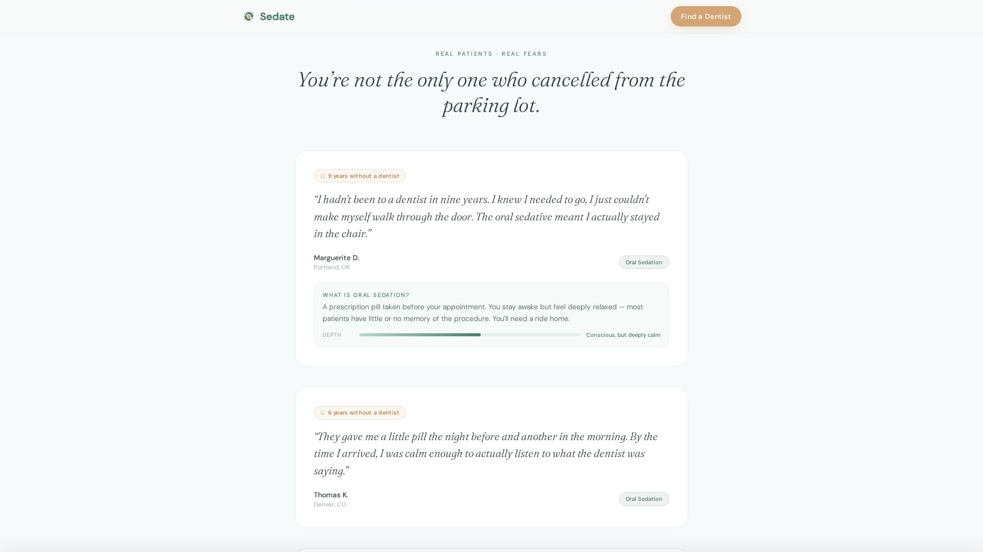 Sedation Dentist Reviews Website Template
