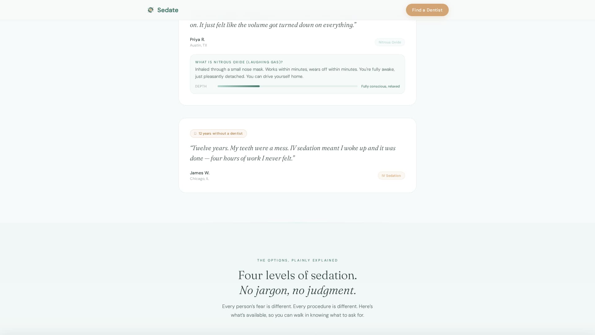 Sedation Dentist Reviews Website Template