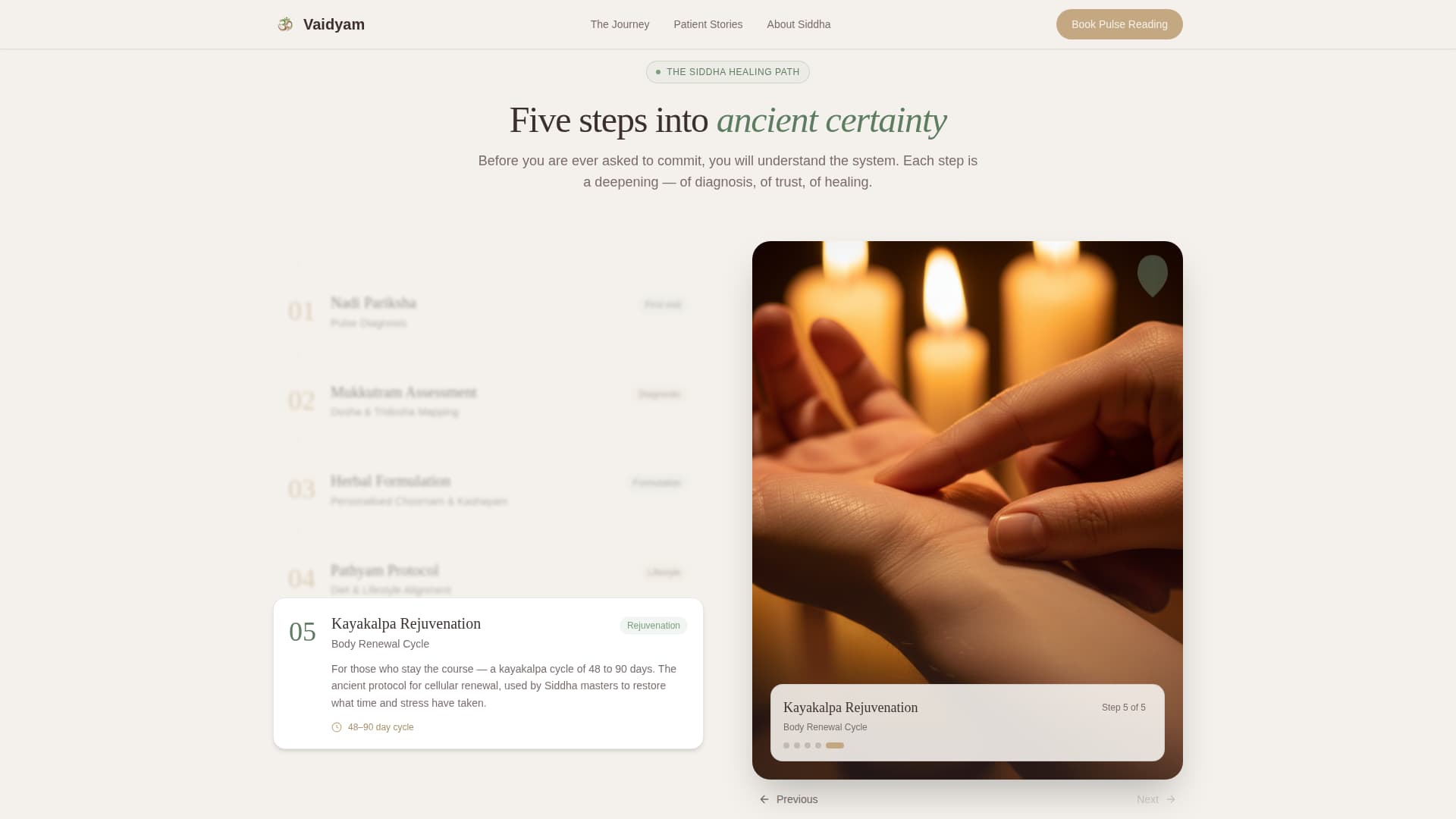 Ayurveda & Alternative Medicine Booking Website Template