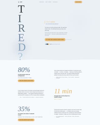 Sleep Medicine Physician Website Template with Sleep Score Quiz