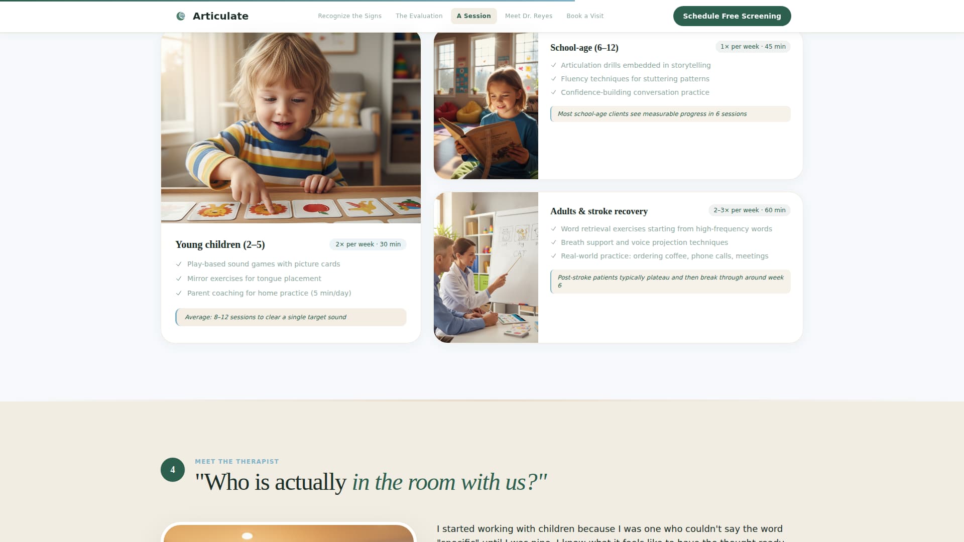 Articulate - Trusted Speechpathologist Landing Page Template