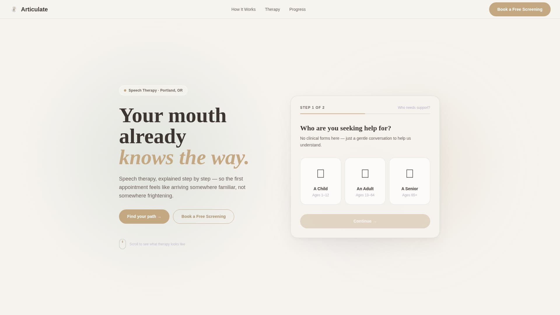 Articulate - Calming Speechpathologist Landing Page Template
