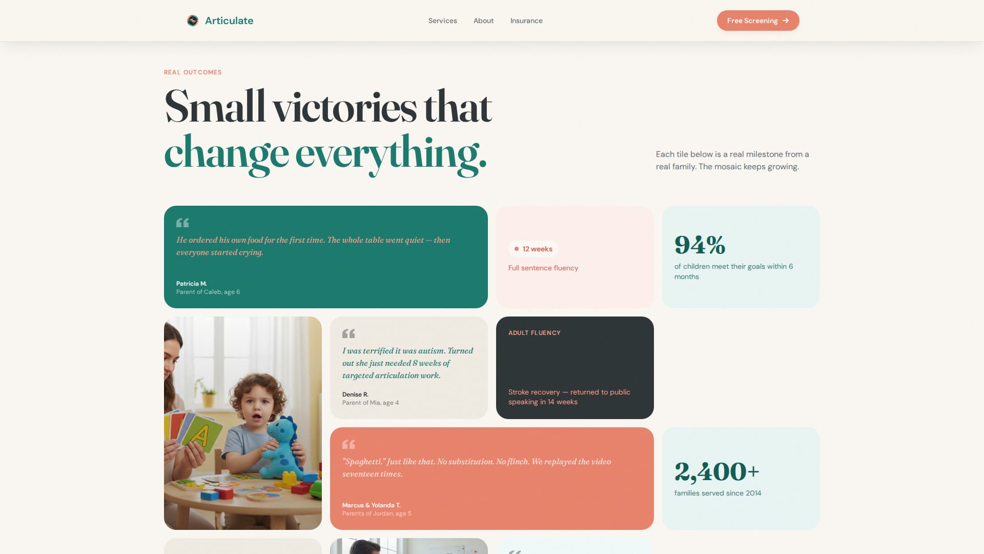 Articulate - Transformative Speechpathologist Landing Page Template