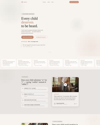 Voices - Trusted Speechpathologist Landing Page Template