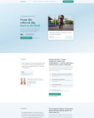 Recover - Trusted Sportsmedicine Landing Page Template