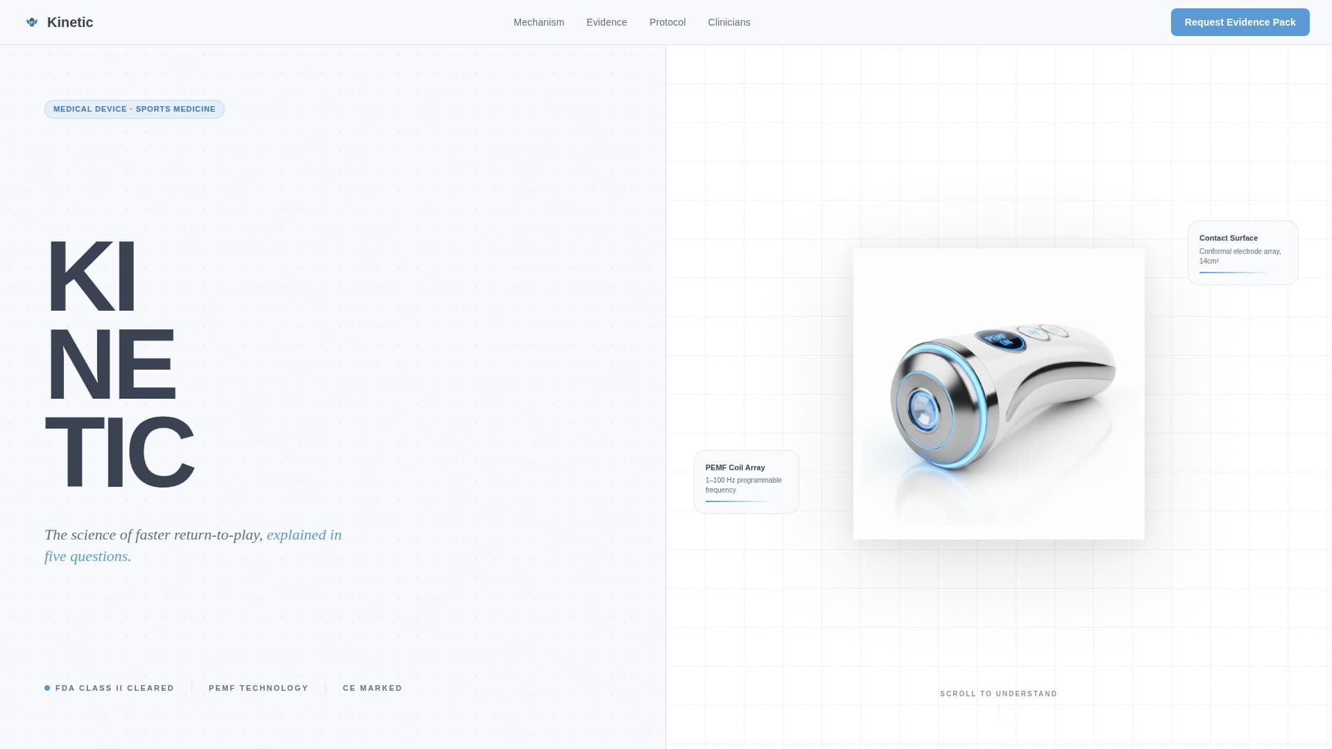 Kinetic - Precision Sportsmedicine Landing Page Template