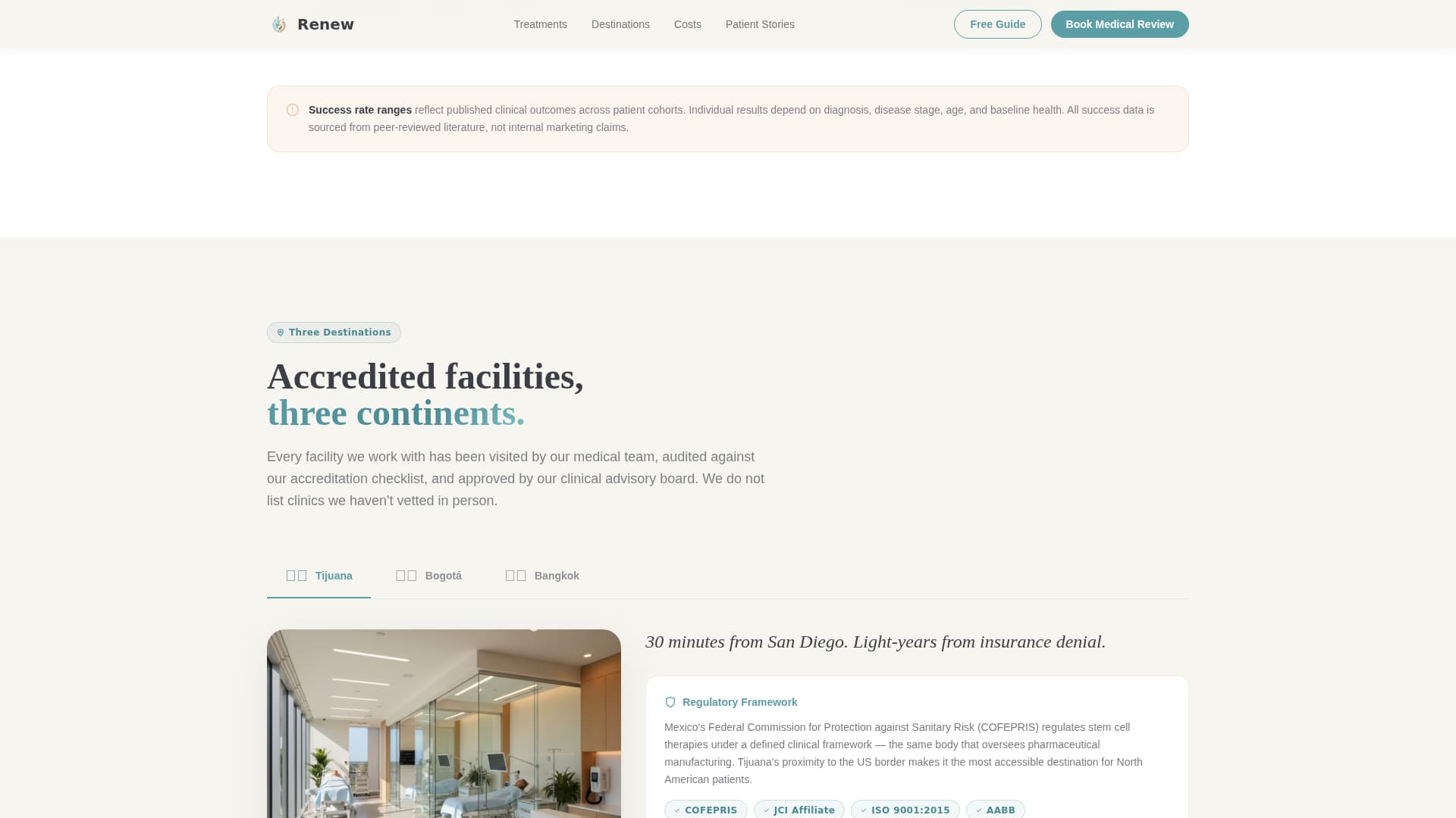Renew - Transformative Medicaltourism Landing Page Template