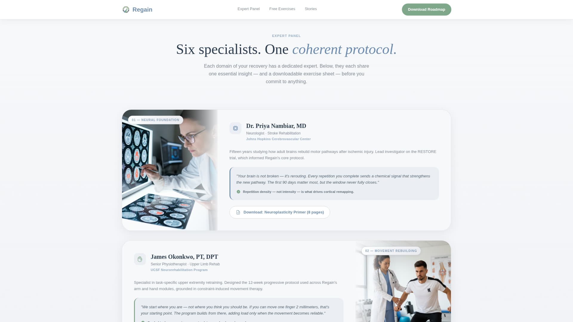 Regain - Trusted Strokerecovery Landing Page Template