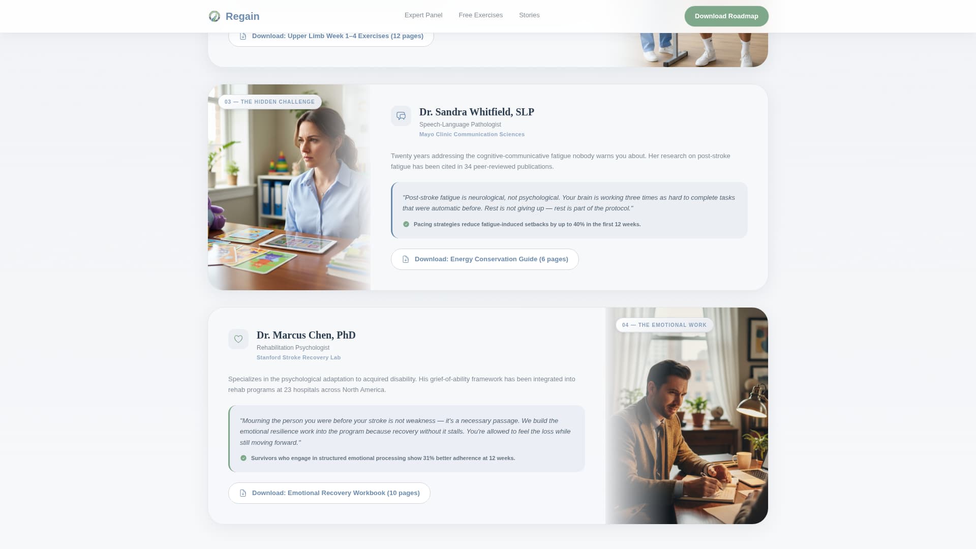 Regain - Trusted Strokerecovery Landing Page Template