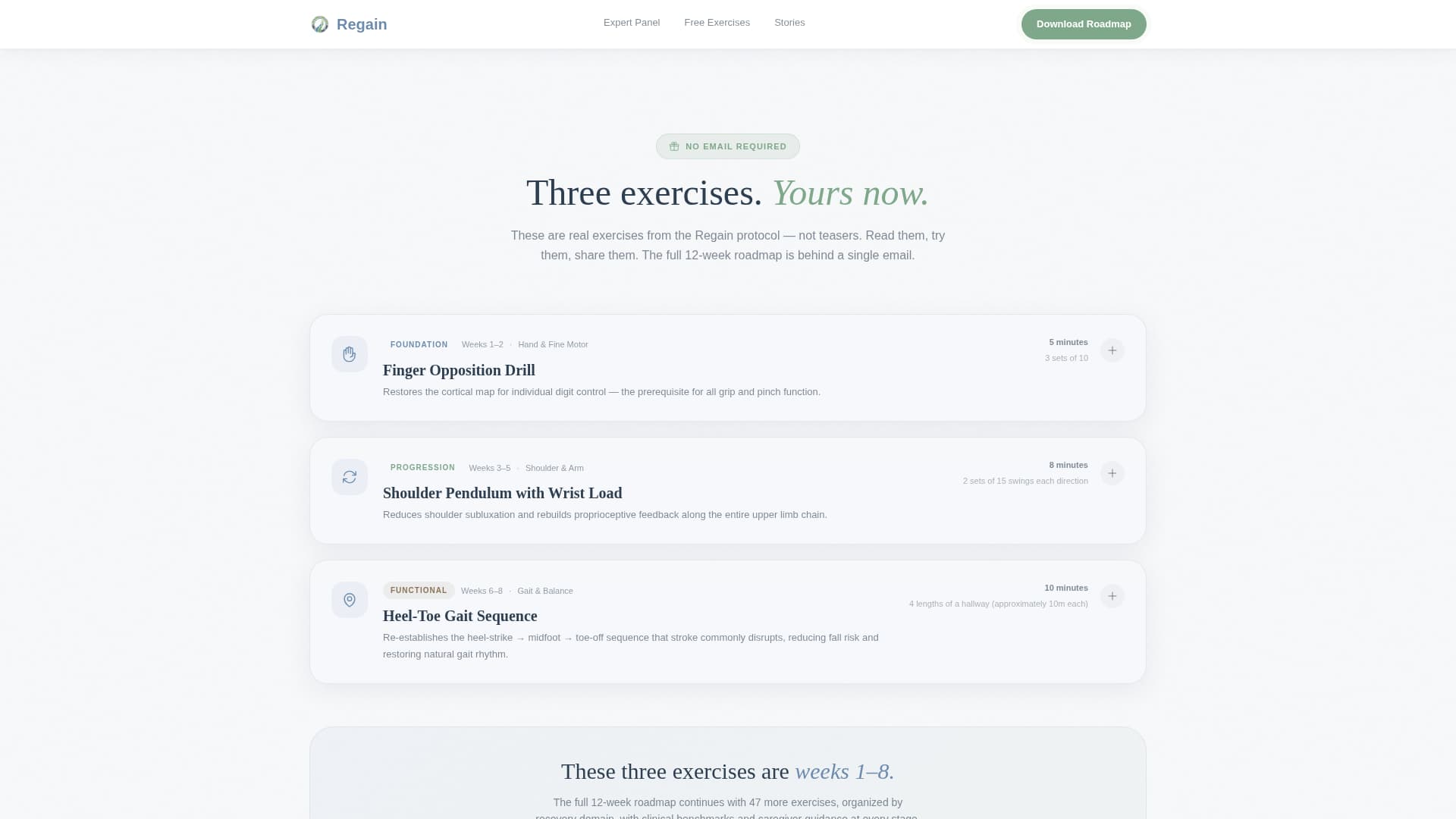Regain - Trusted Strokerecovery Landing Page Template