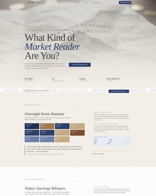 Stock Market & Trading Newsletter Specialist Blog Website Template