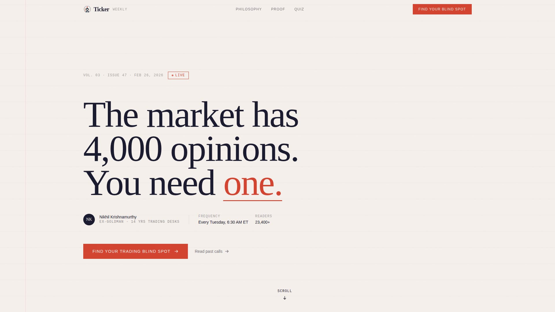 Stock Market & Trading Newsletter Blog Website Template