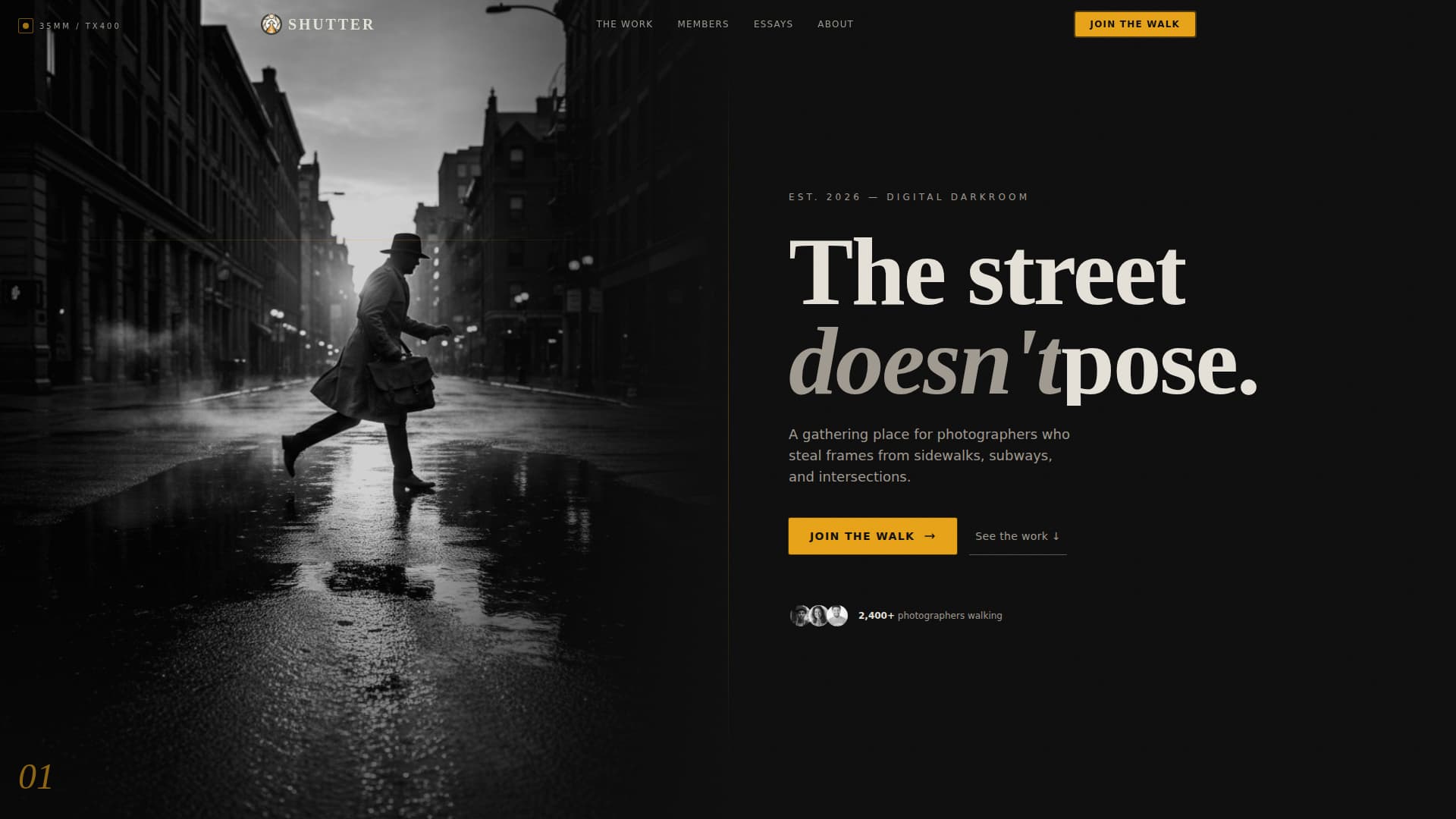 Lens — Dynamic Photography Studio Landing Page Template