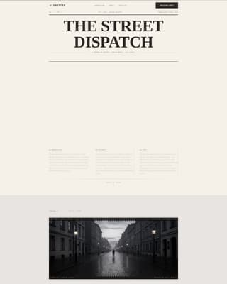 Dispatch - Editorial Streetphotography Landing Page Template