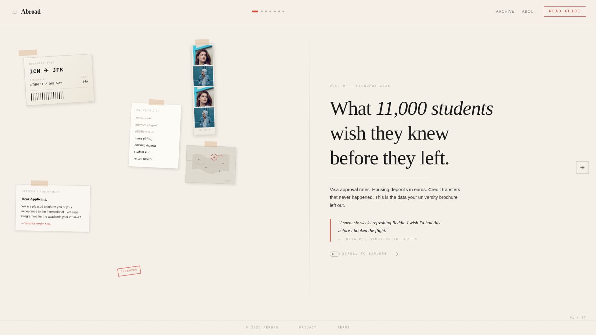 Abroad - Compelling Studyabroad Landing Page Template