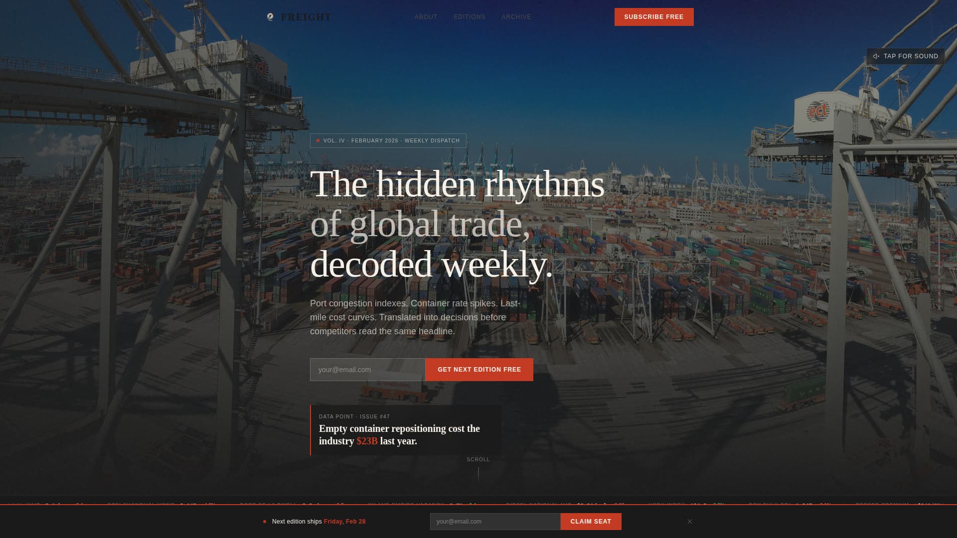 Supply Chain & Logistics Newsletter Blog Website Template