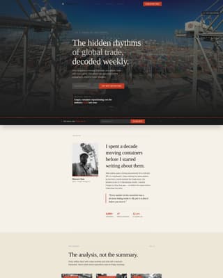Supply Chain & Logistics Newsletter Blog Website Template