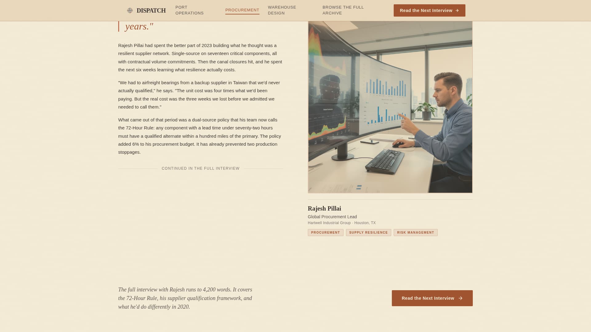 Dispatch — Dynamic Distribution-Network Landing Page Template