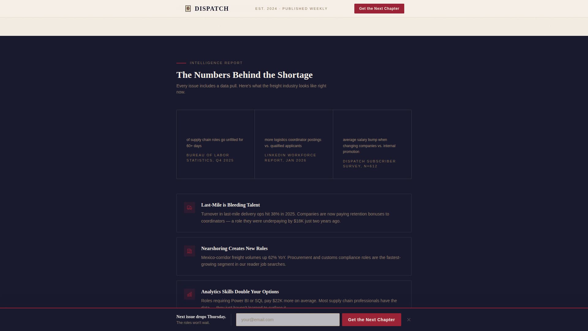 Dispatch — Certified Delivery-Services Landing Page Template