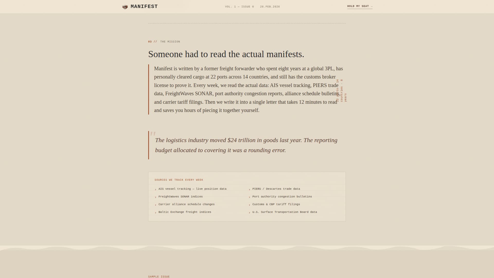 Supply Chain & Logistics Newsletter Specialist Pre-Launch Website Template