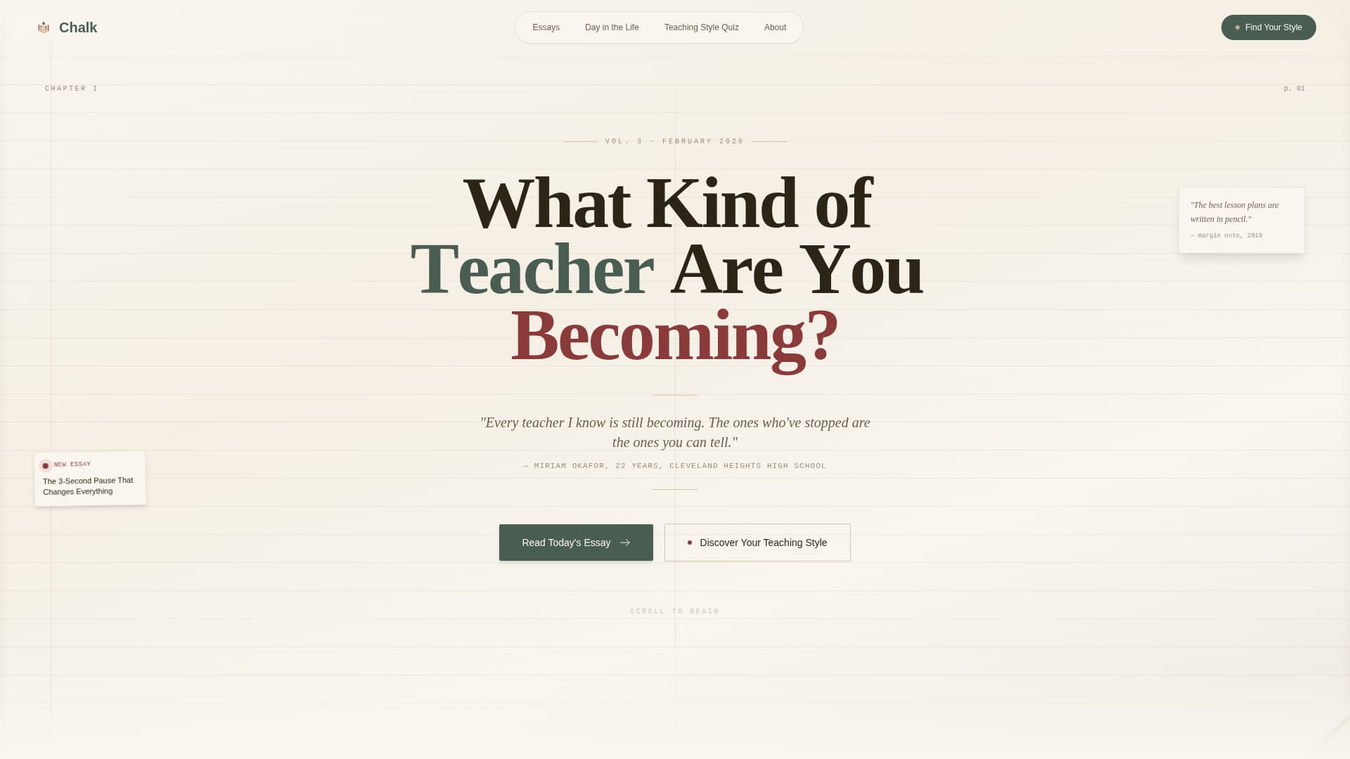 Chalk - Inspiring Teaching Landing Page Template
