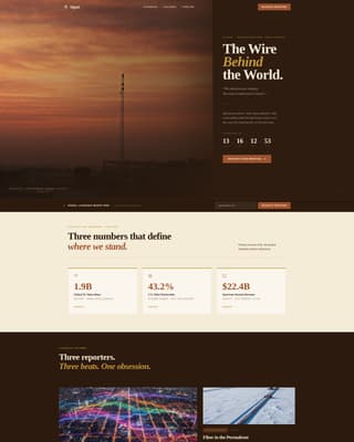 Signal - Authoritative Telecommunications Landing Page Template