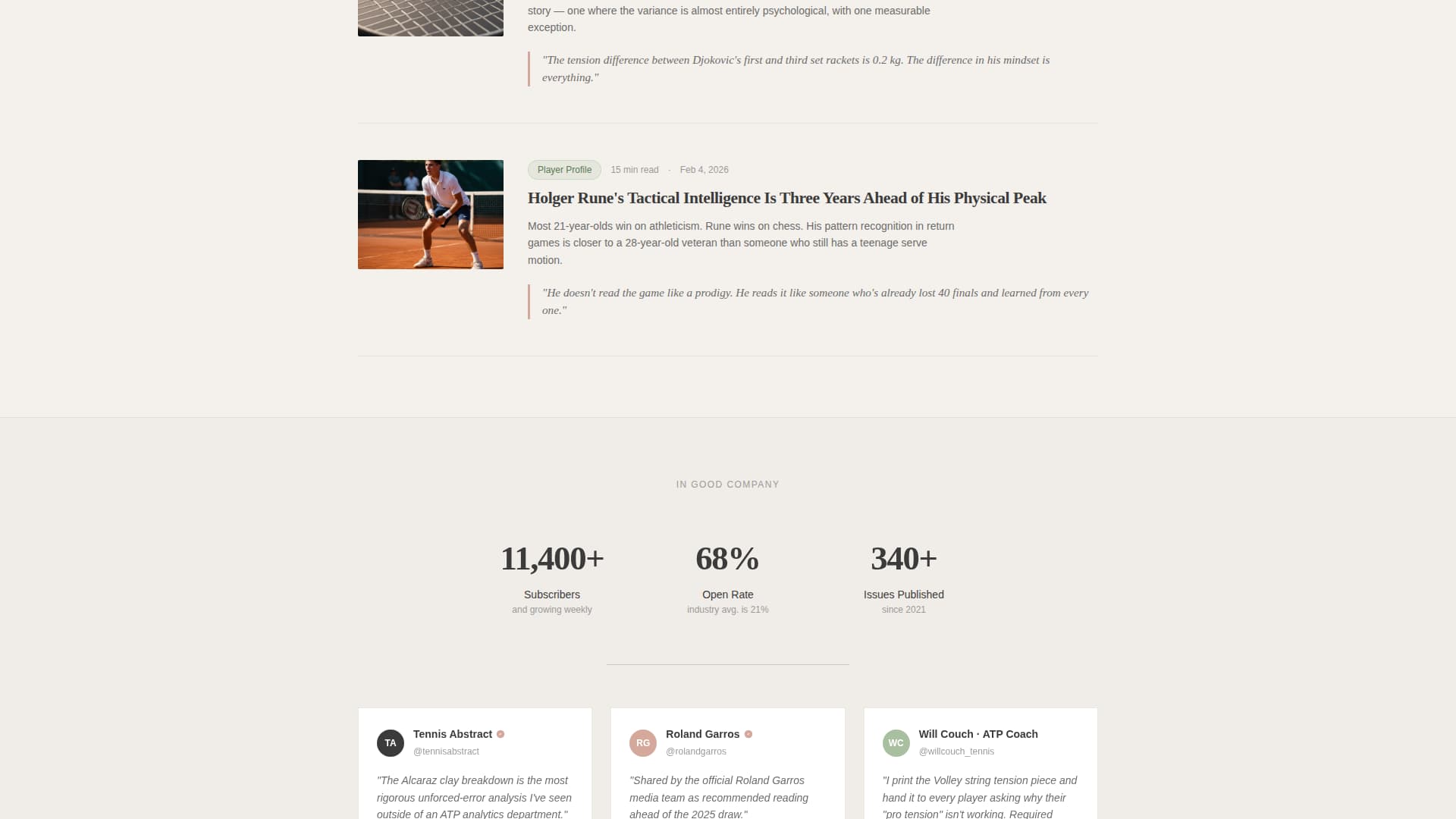 Volley - Authoritative Tennis Landing Page Template
