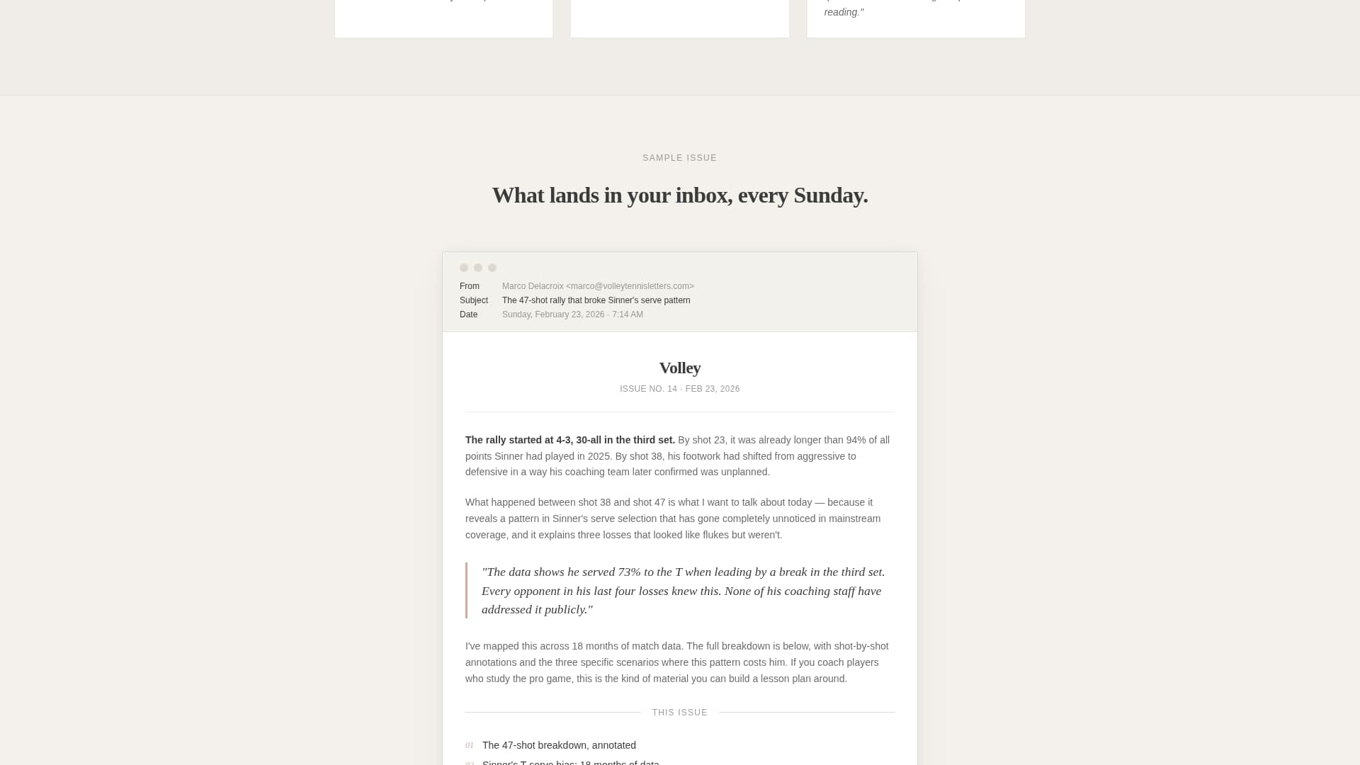 Volley - Authoritative Tennis Landing Page Template