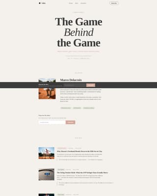 Sports Blog Reviews & Social Proof Website Template