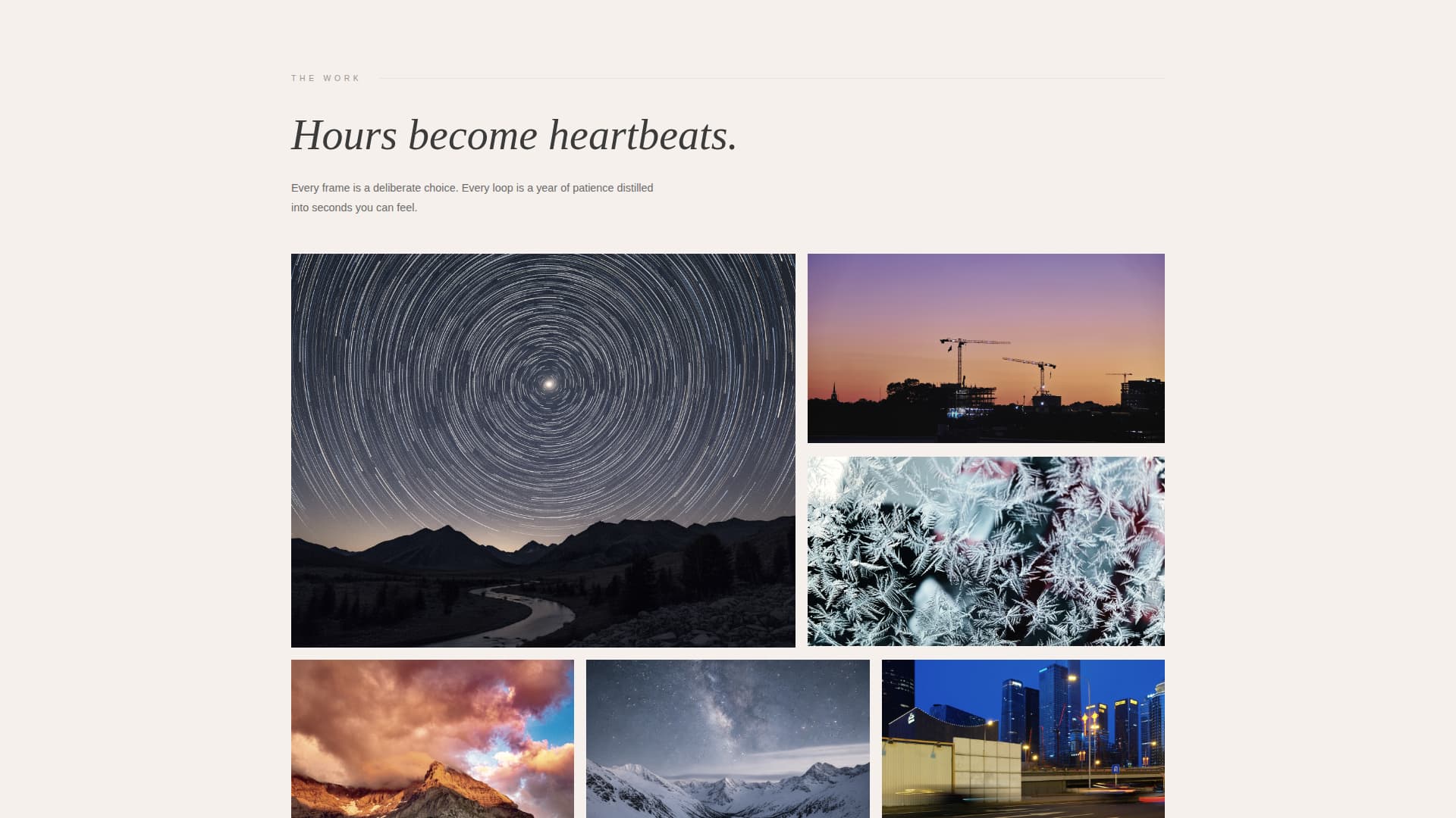 Time-Lapse Photography Content Blog Website Template