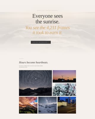 Time-Lapse Photography Content Blog Website Template