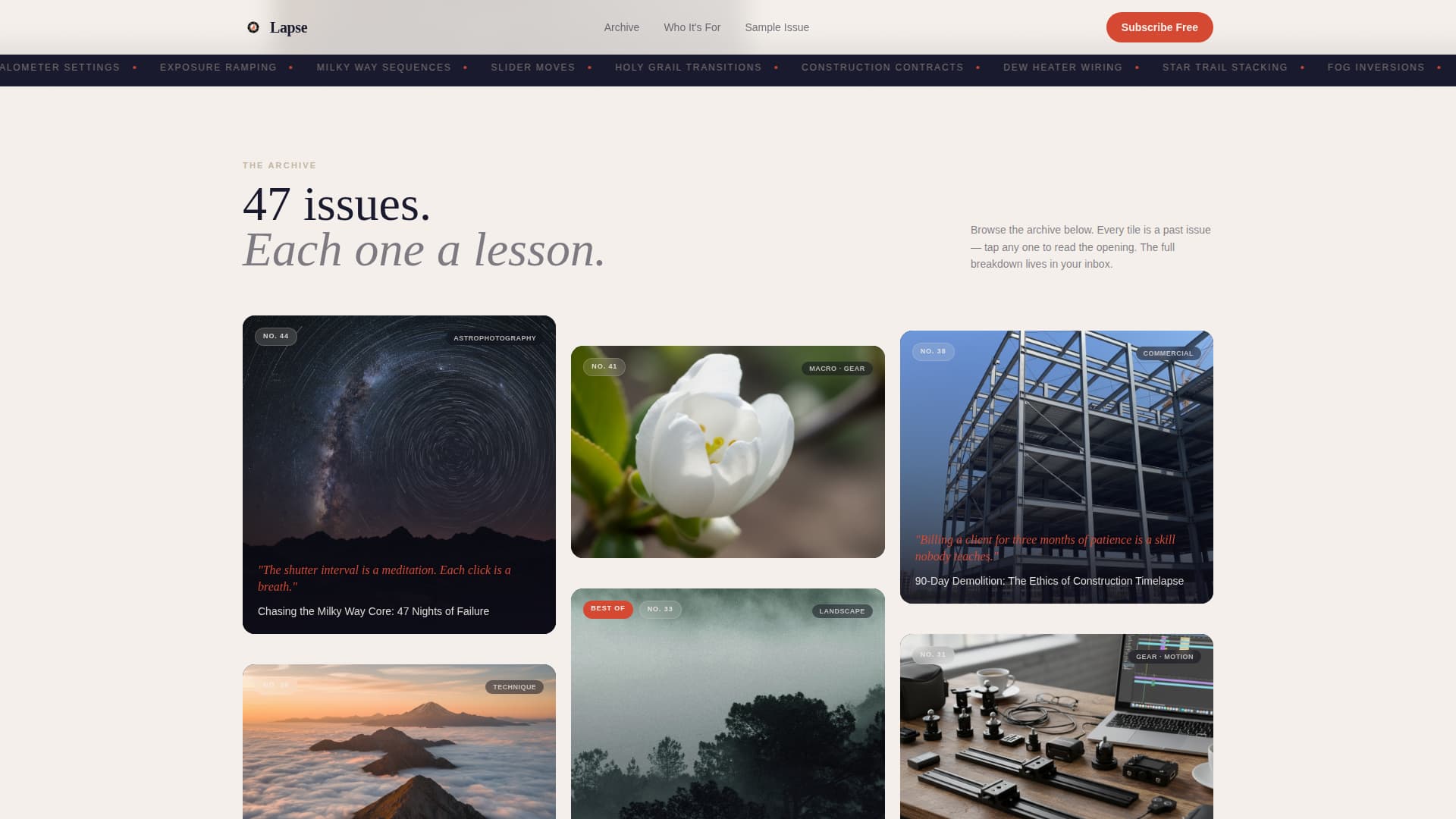 Lapse - Stunning Timelapse Landing Page Template