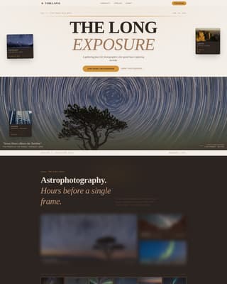Timelapse - Stunning Photography Landing Page Template