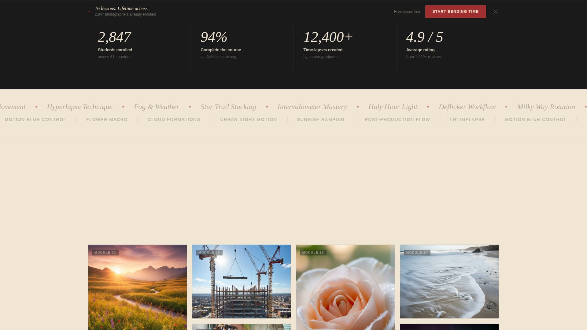 Shutter - Cinematic Photography Landing Page Template