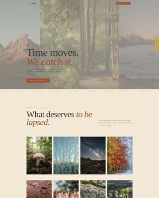 Lapse - Artisan Timelapse Landing Page Template