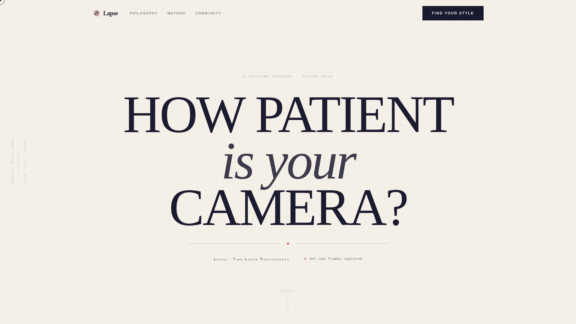 Lapse - Cinematic Timelapse Landing Page Template