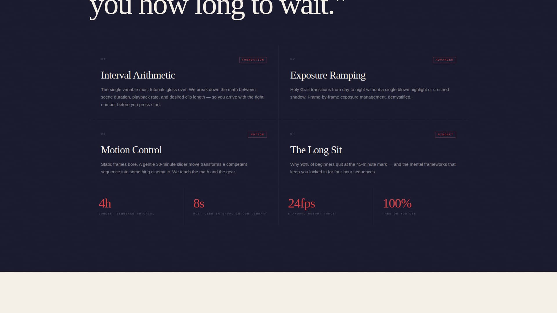 Lapse - Cinematic Timelapse Landing Page Template