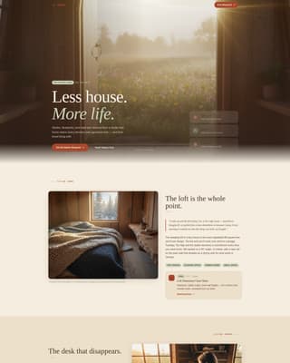 Dwell - Artisan Tinyhouse Landing Page Template
