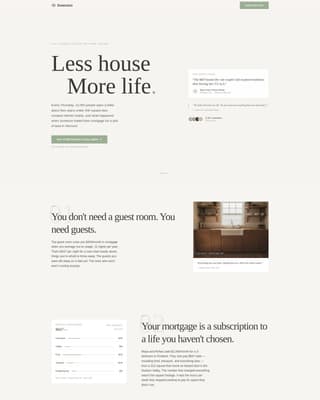 Downsize - Minimal Living Landing Page Template