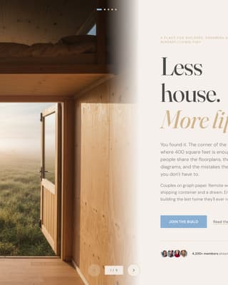 Dwell - Handcrafted Tinyhouse Landing Page Template