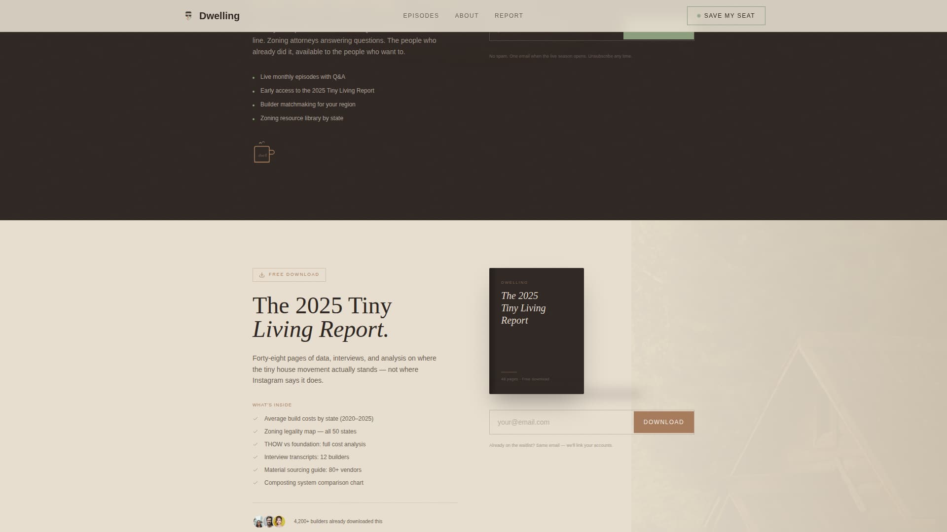 Dwelling - Intimate Podcast Landing Page Template