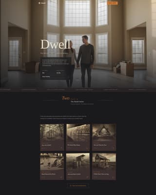 Dwell — Inspiring Minimalist-Housing Landing Page Template