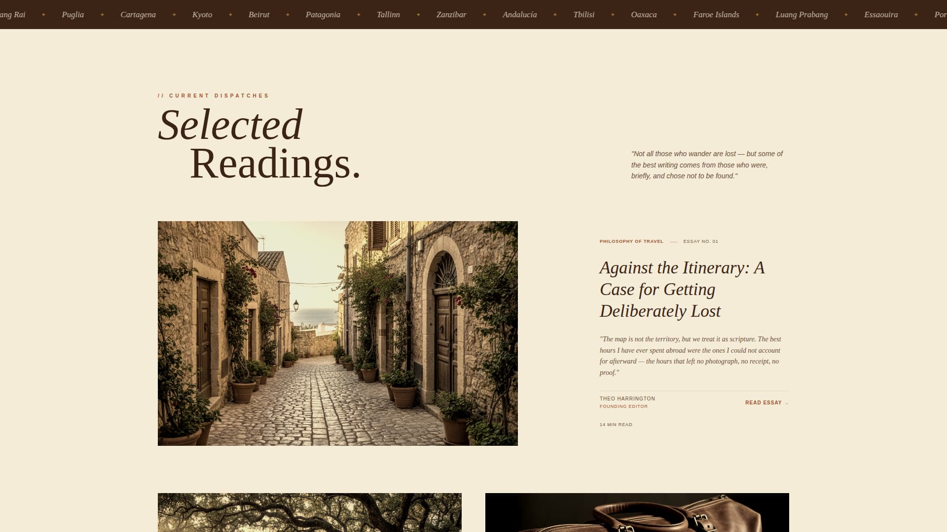 Wander - Artisan Travel Landing Page Template