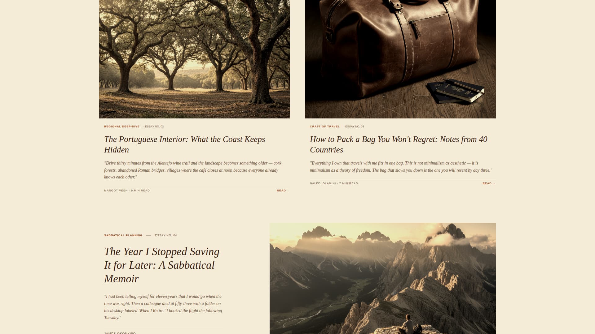 Wander - Artisan Travel Landing Page Template