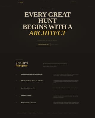 Trove - Captivating Treasurehunt Landing Page Template