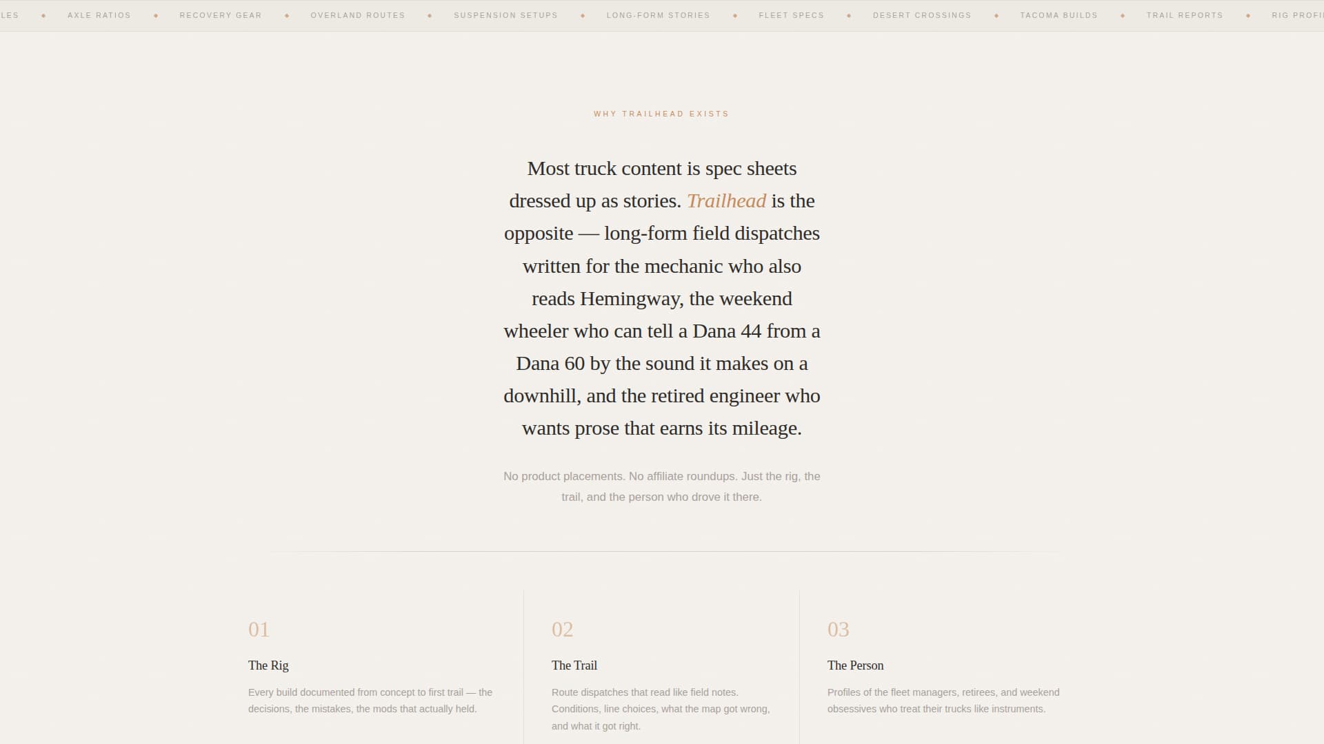 Trailhead - Rugged Overlanding Landing Page Template