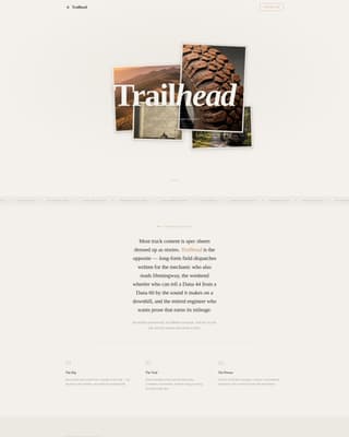 Trailhead - Rugged Overlanding Landing Page Template