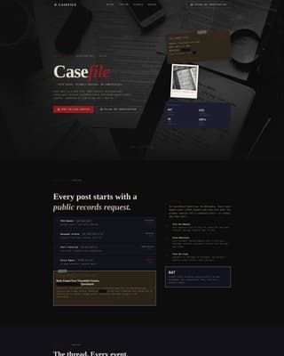 Casefile - Compelling Truecrime Landing Page Template