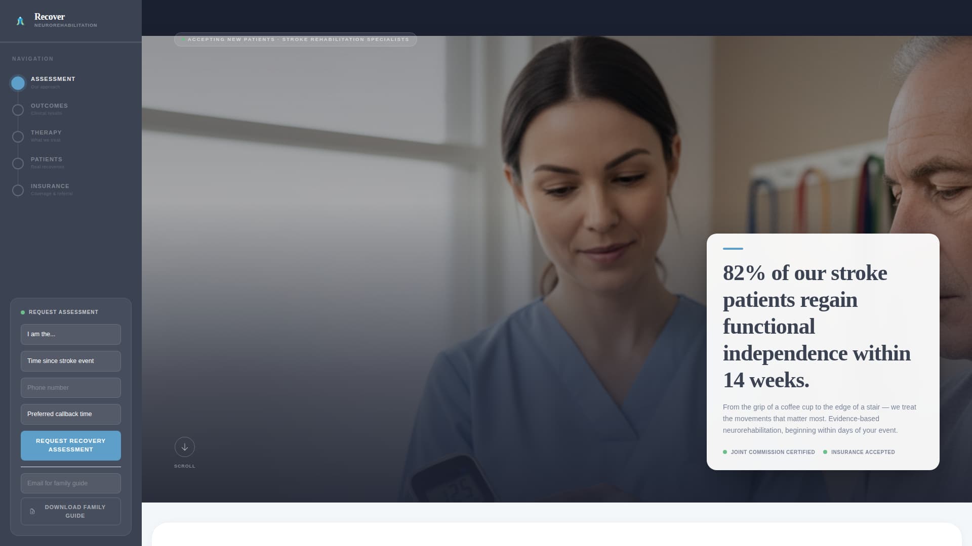 Recover - Trusted Strokerecovery Landing Page Template