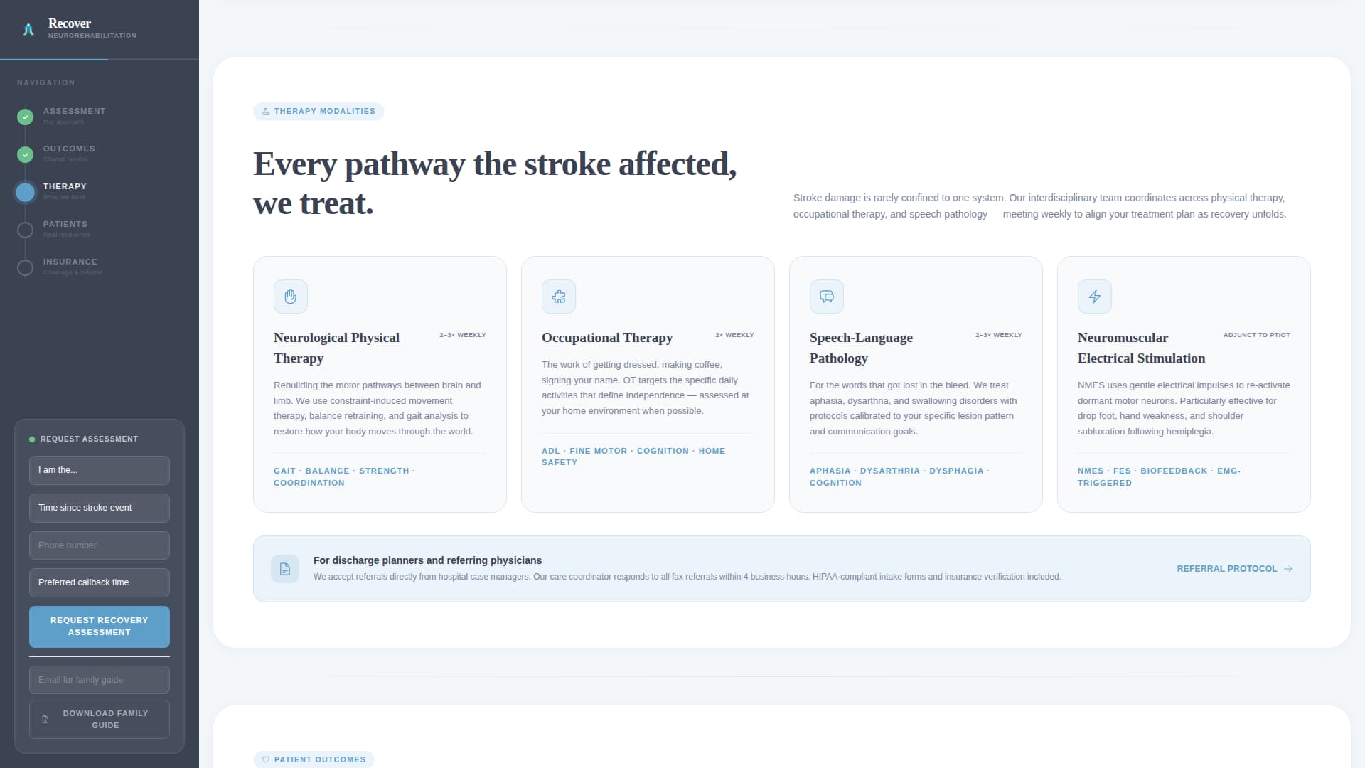 Recover - Trusted Strokerecovery Landing Page Template